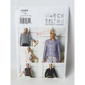 Vogue 8982 Sewing Pattern Vest Jacket Marcy Tilton Uncut Size 8 10 12 14 16